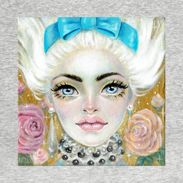 Marie Antoinette with Blue Bow by KimTurner
